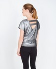T-shirts - Metallic blouse met rugdetail