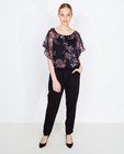 Chemises - Zwarte blouse met florale print PEP