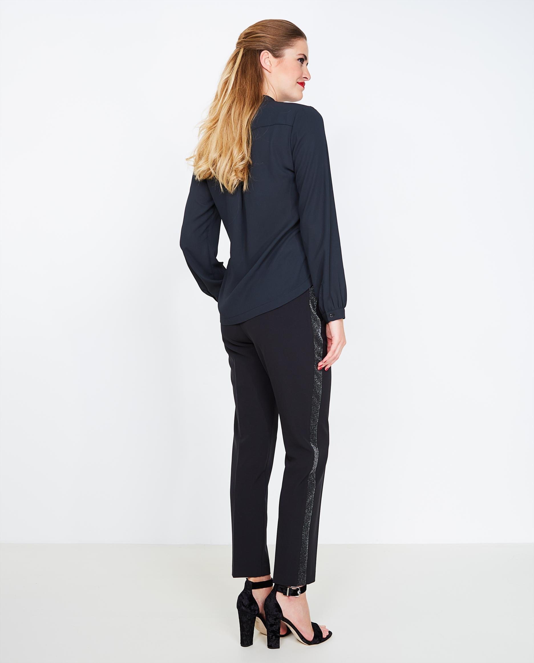 Broeken - Zwarte geklede broek met glitter
