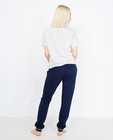 Pantalons - Donkerblauwe sweatbroek met patches