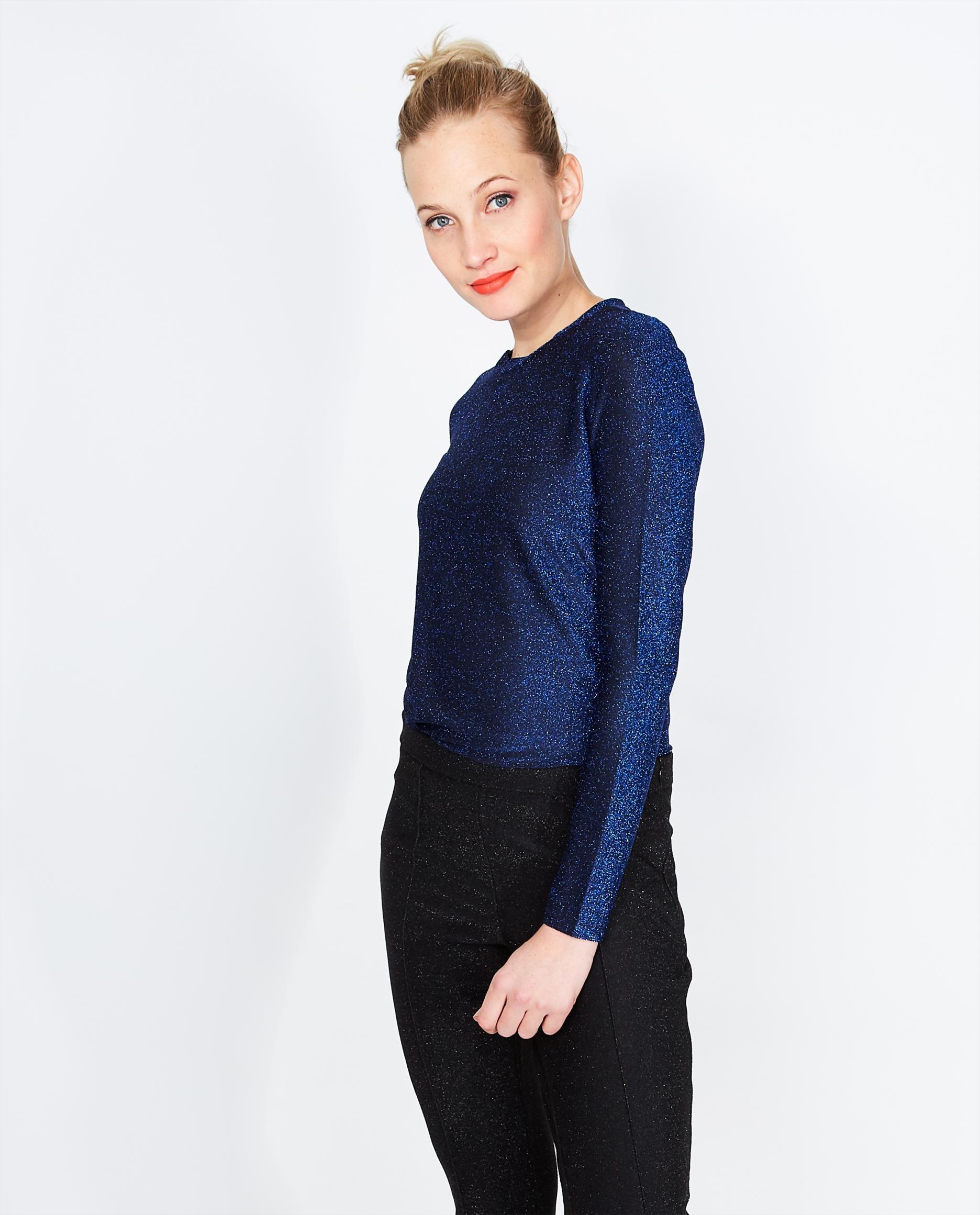 Blauwe glittertrui - Product Detail - donkerblauw - afbeelding nummer 3