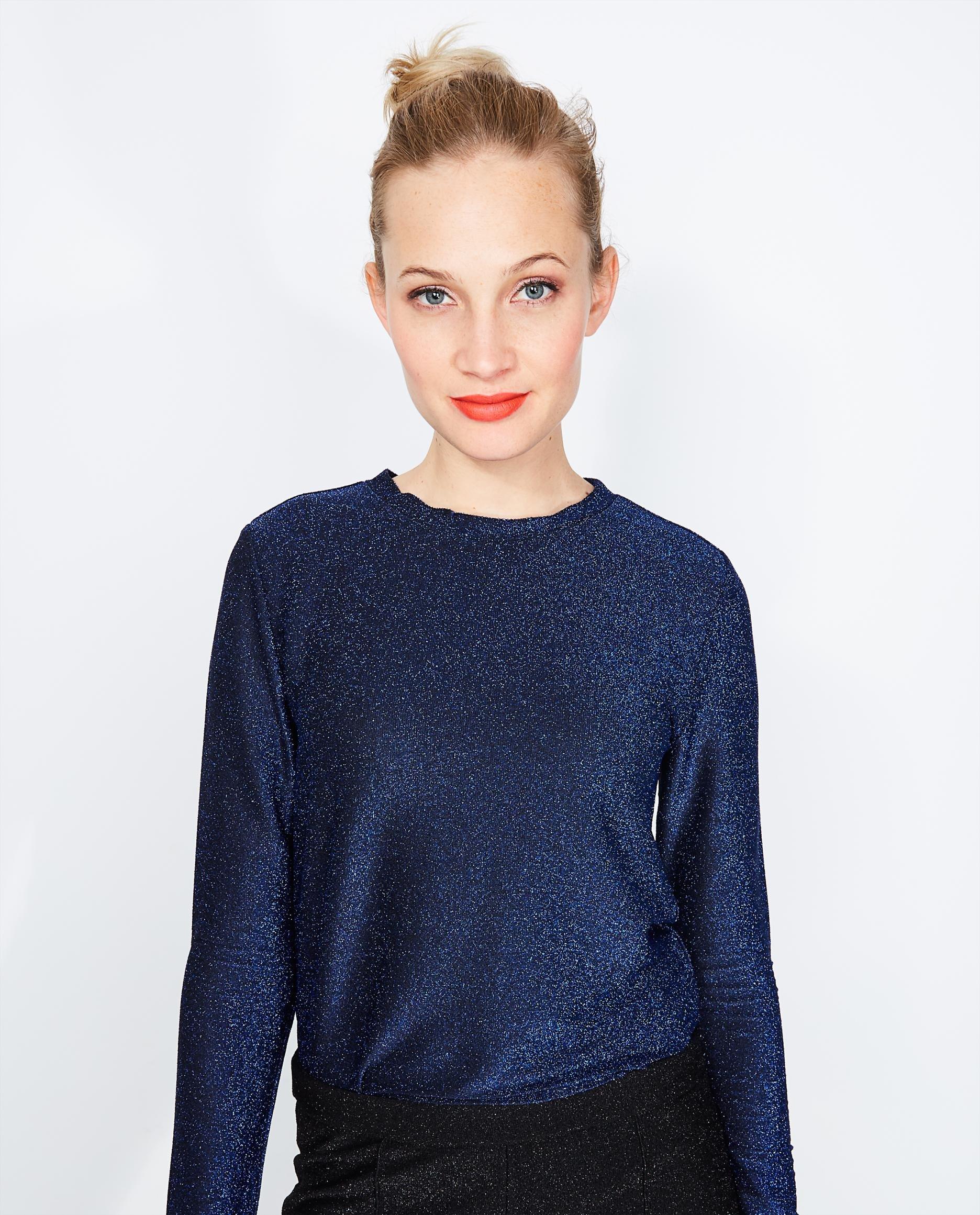 Blauwe glittertrui - Product Detail - donkerblauw - afbeelding nummer 5