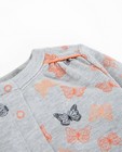 Cardigan - Grijs vest met vlinderprint