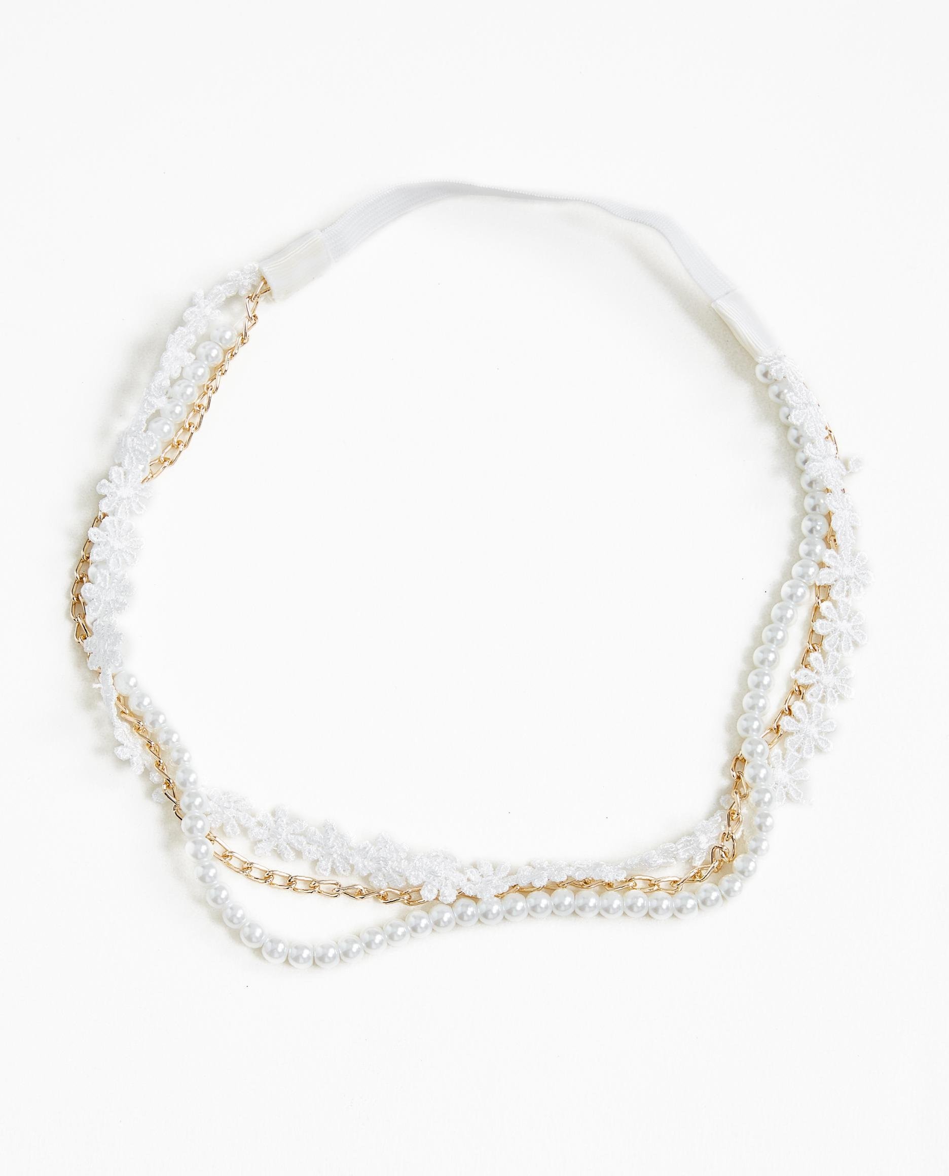Bandeau de perles - avec dorures et dentelle - Milla Star