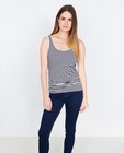 T-shirts - Donkerblauw-witte top