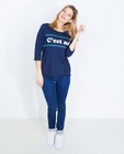 T-shirt avec inscription - bleu nuit chiné - Groggy