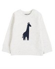 Gespikkelde sweater - met giraf in reliëf - JBC