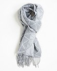 Geweven sjaal met patroon - in grijs - JBC