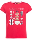 T-shirts - Rood T-shirt met sushi