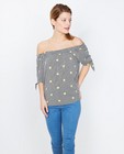 Off-shoulder blouse - met citroenenprint - Groggy