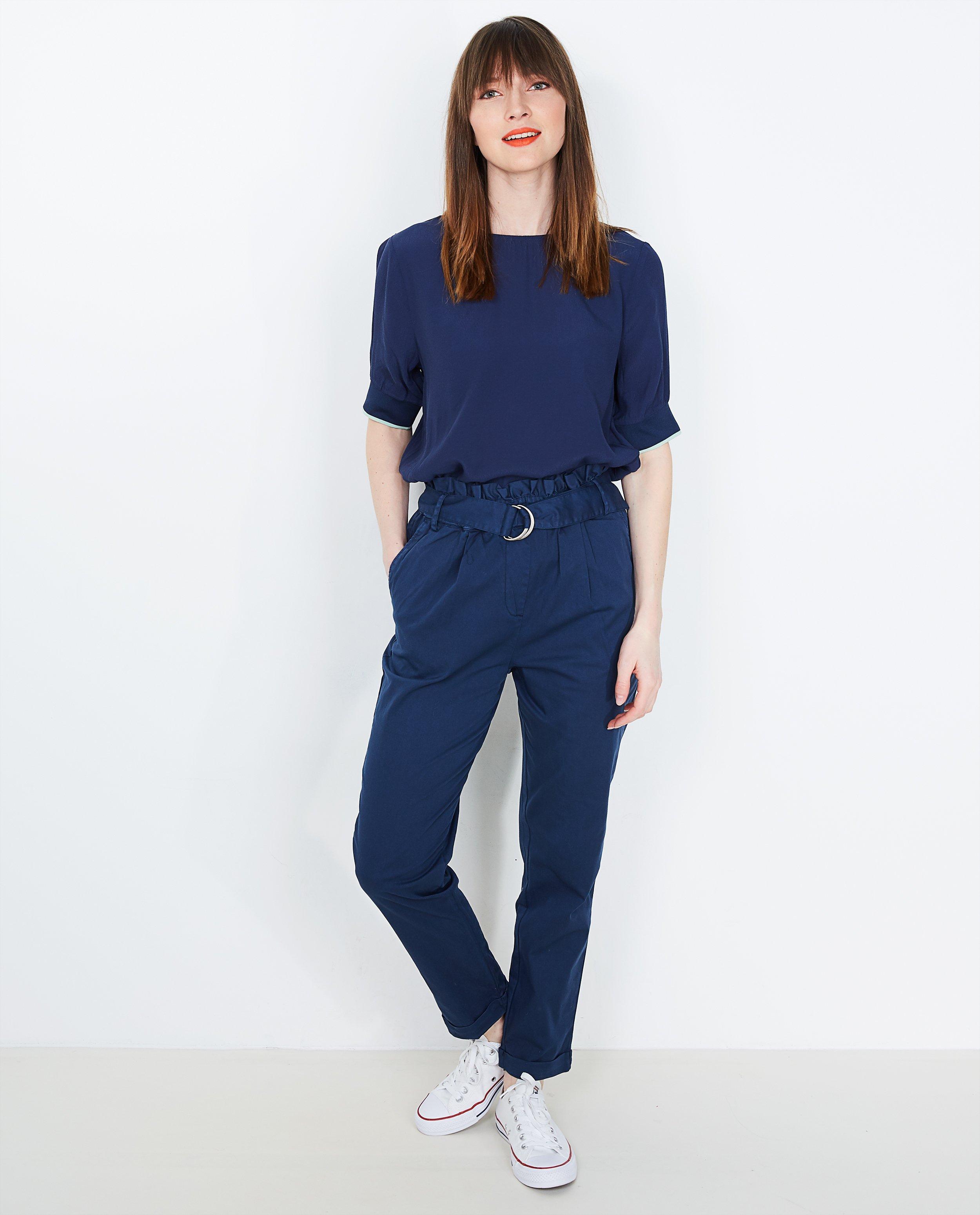 Nachtblauwe blouse - Soaked in Luxury - Soaked In Luxury