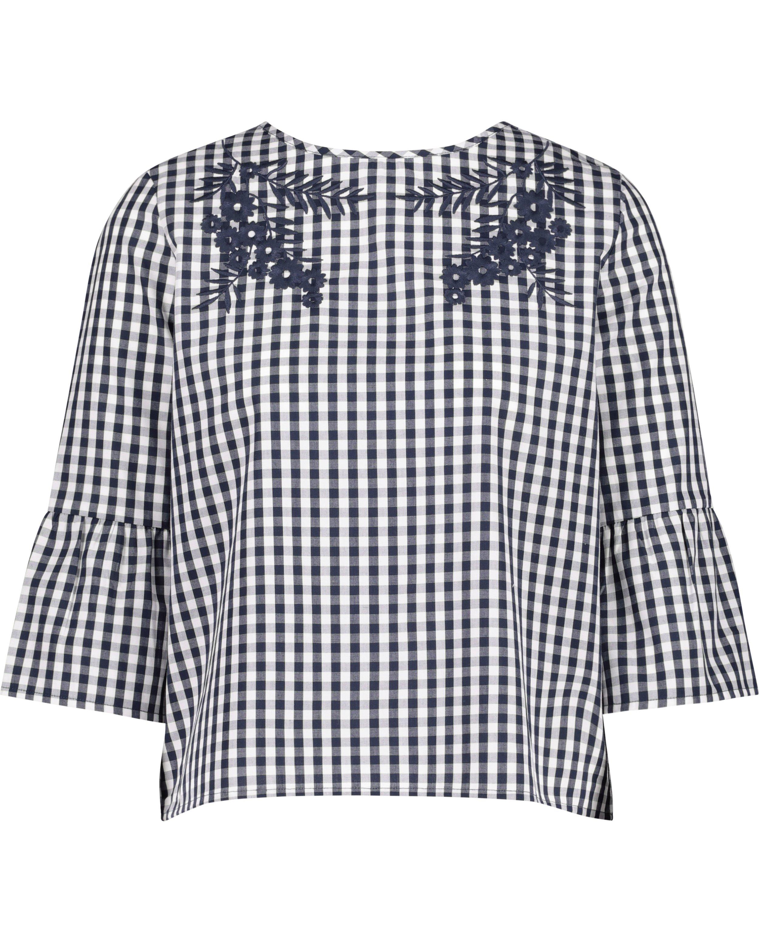 Geruite blouse - met borduursel - Groggy