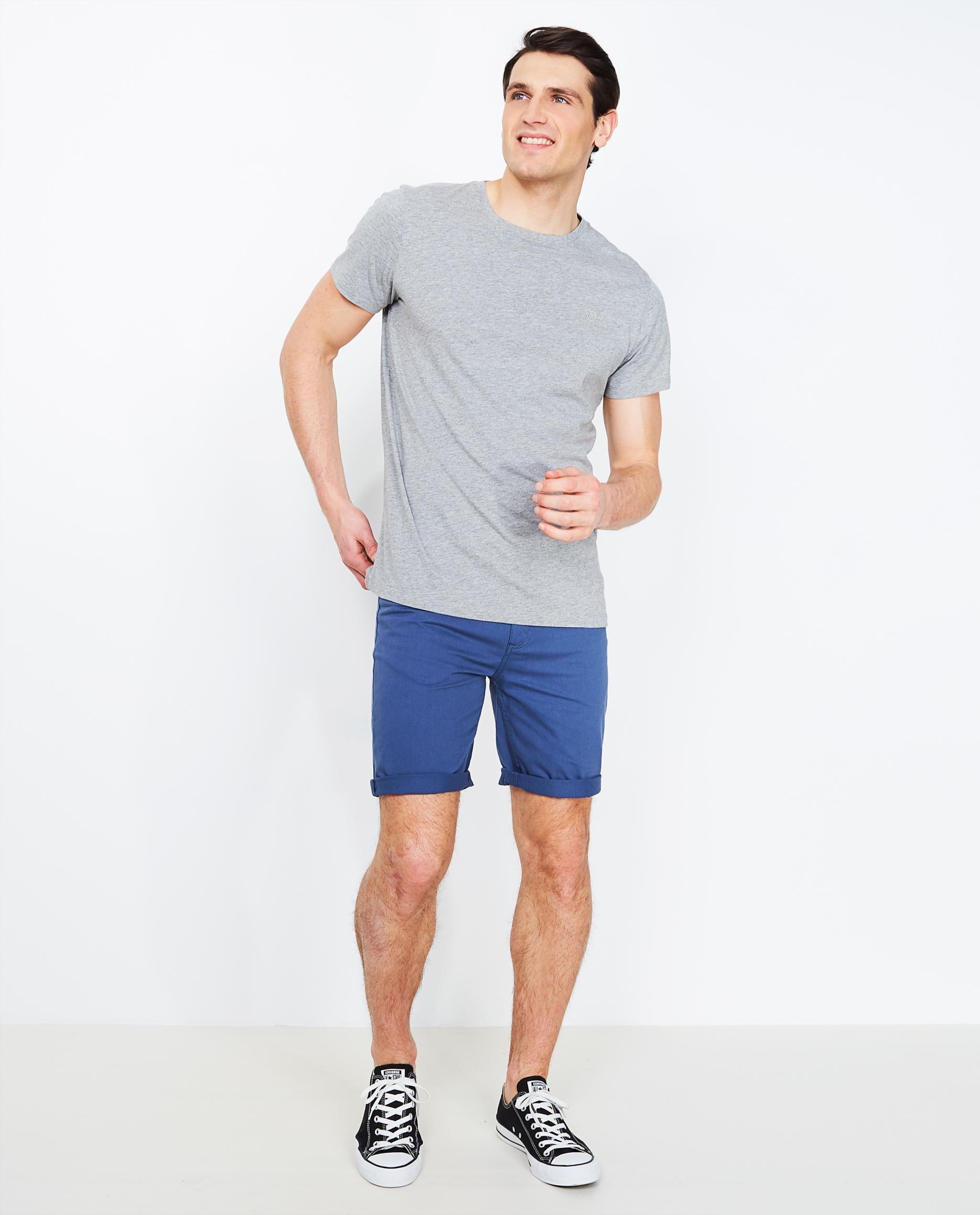 Basic katoenen short - Product Detail - blauw - afbeelding nummer 1