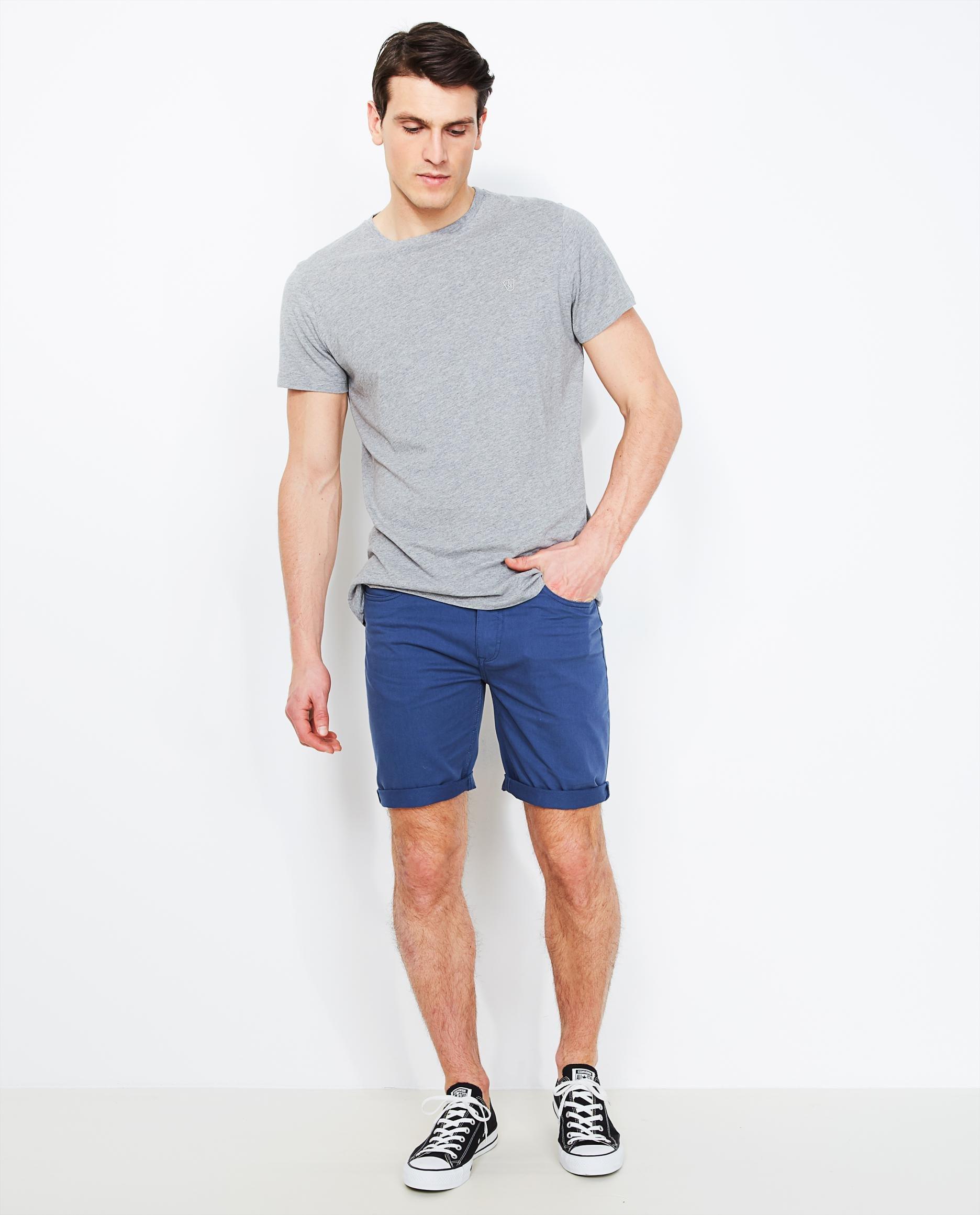 Basic katoenen short - Product Detail - blauw - afbeelding nummer 2