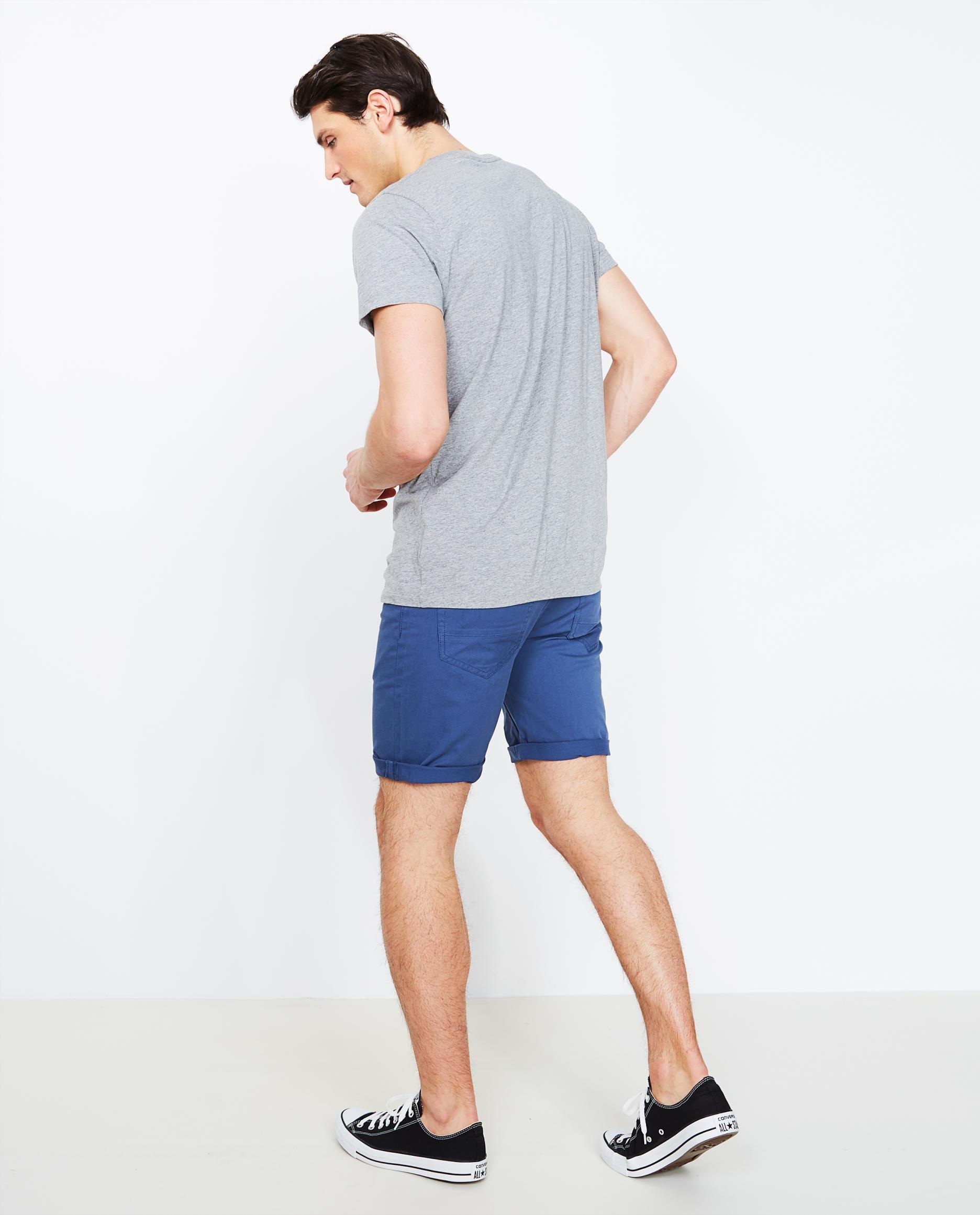 Basic katoenen short - Product Detail - blauw - afbeelding nummer 3