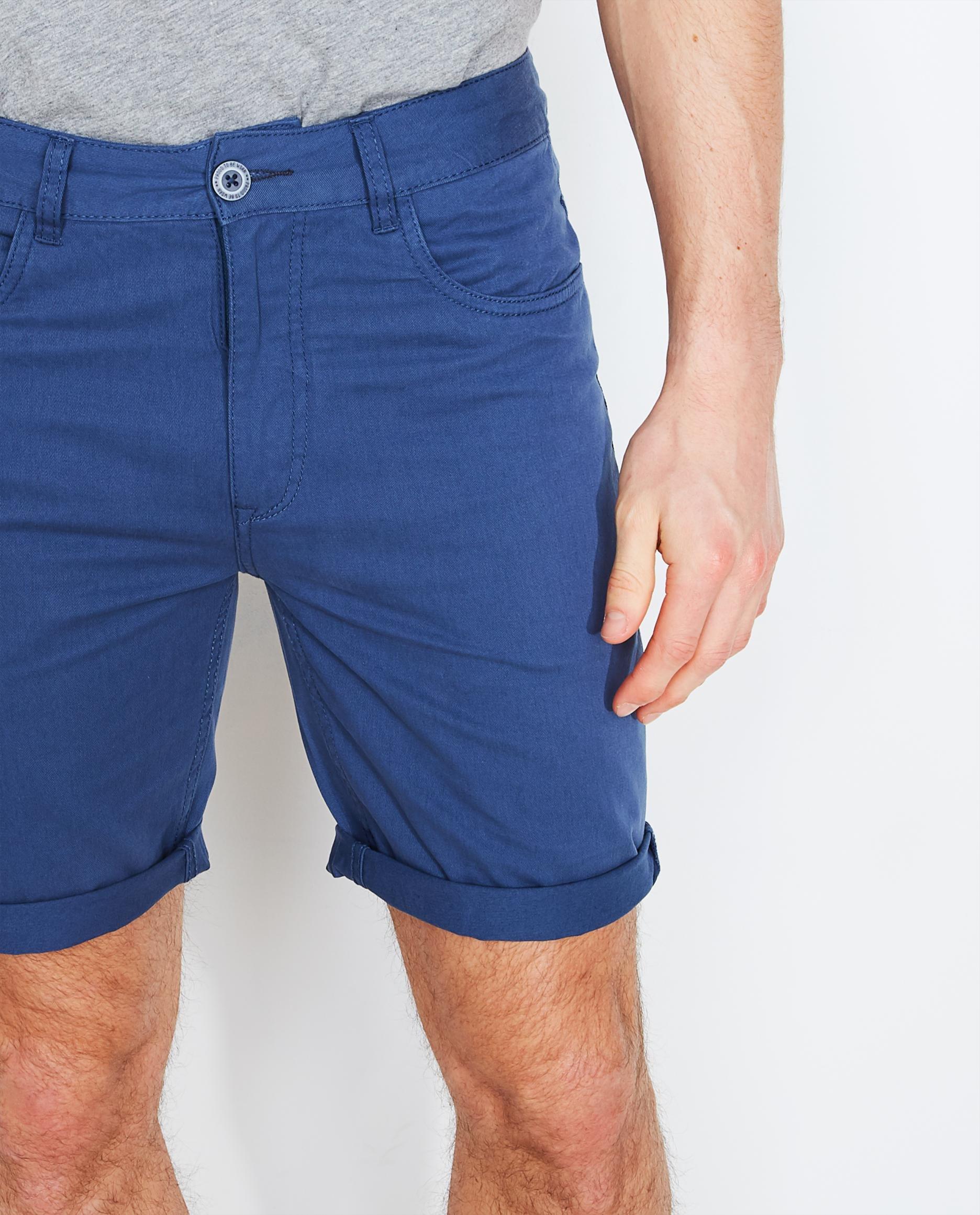 Basic katoenen short - Product Detail - blauw - afbeelding nummer 4