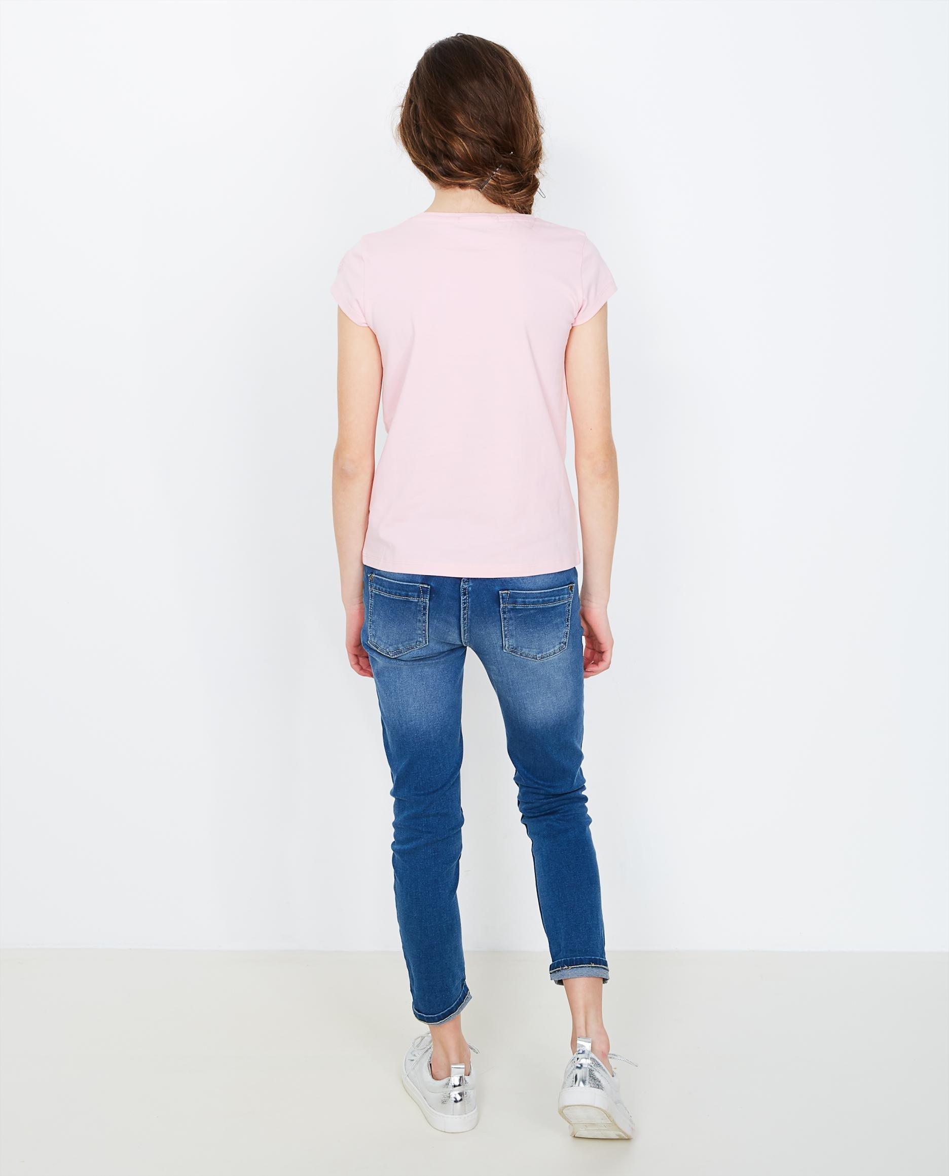 T-shirt met hondenprint - in lichtroze, I AM - I AM