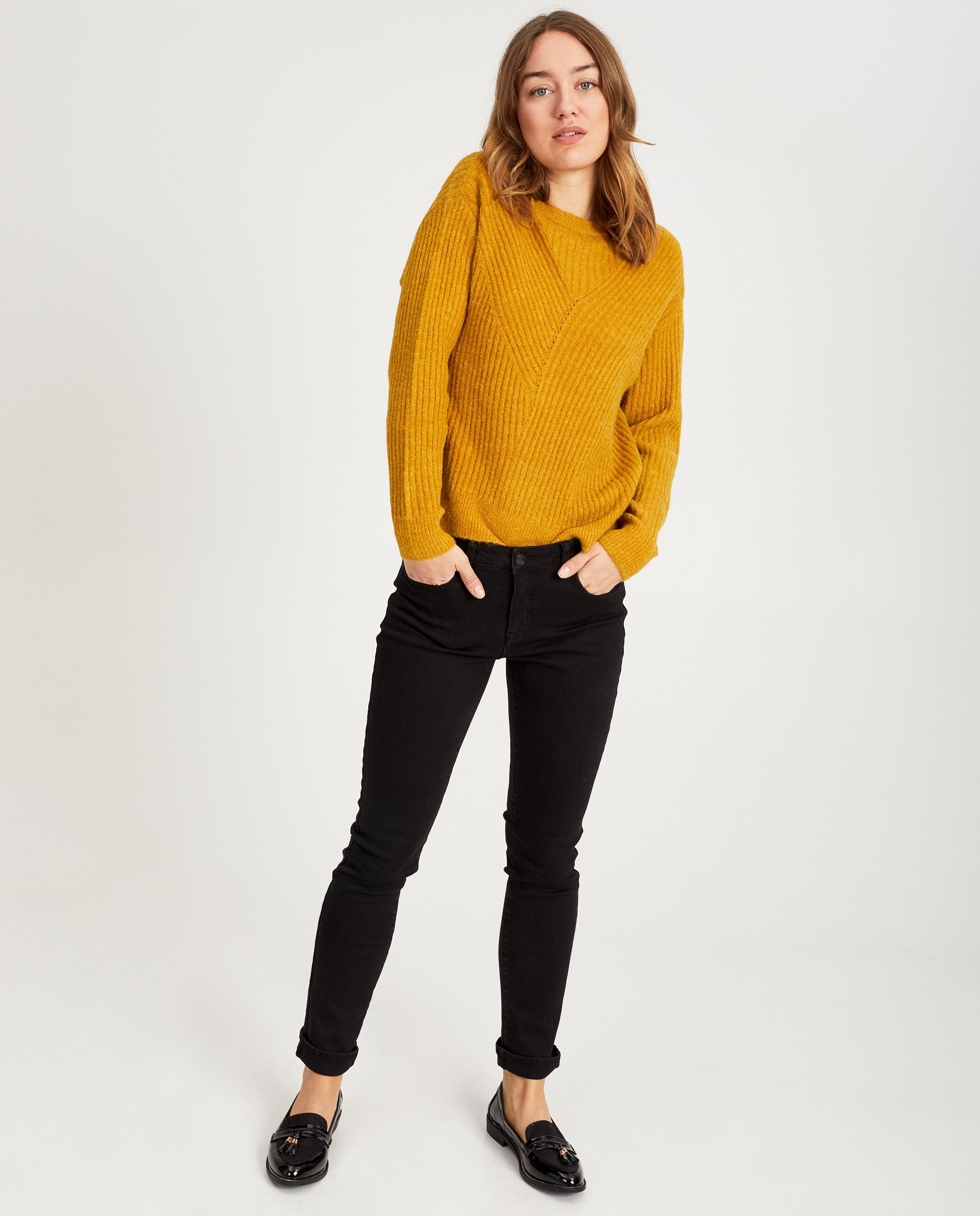 Fitted straight jeans GINGER - in zwart - JBC