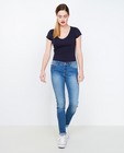 Blauwe skinny jeans - met verwassen look - JBC