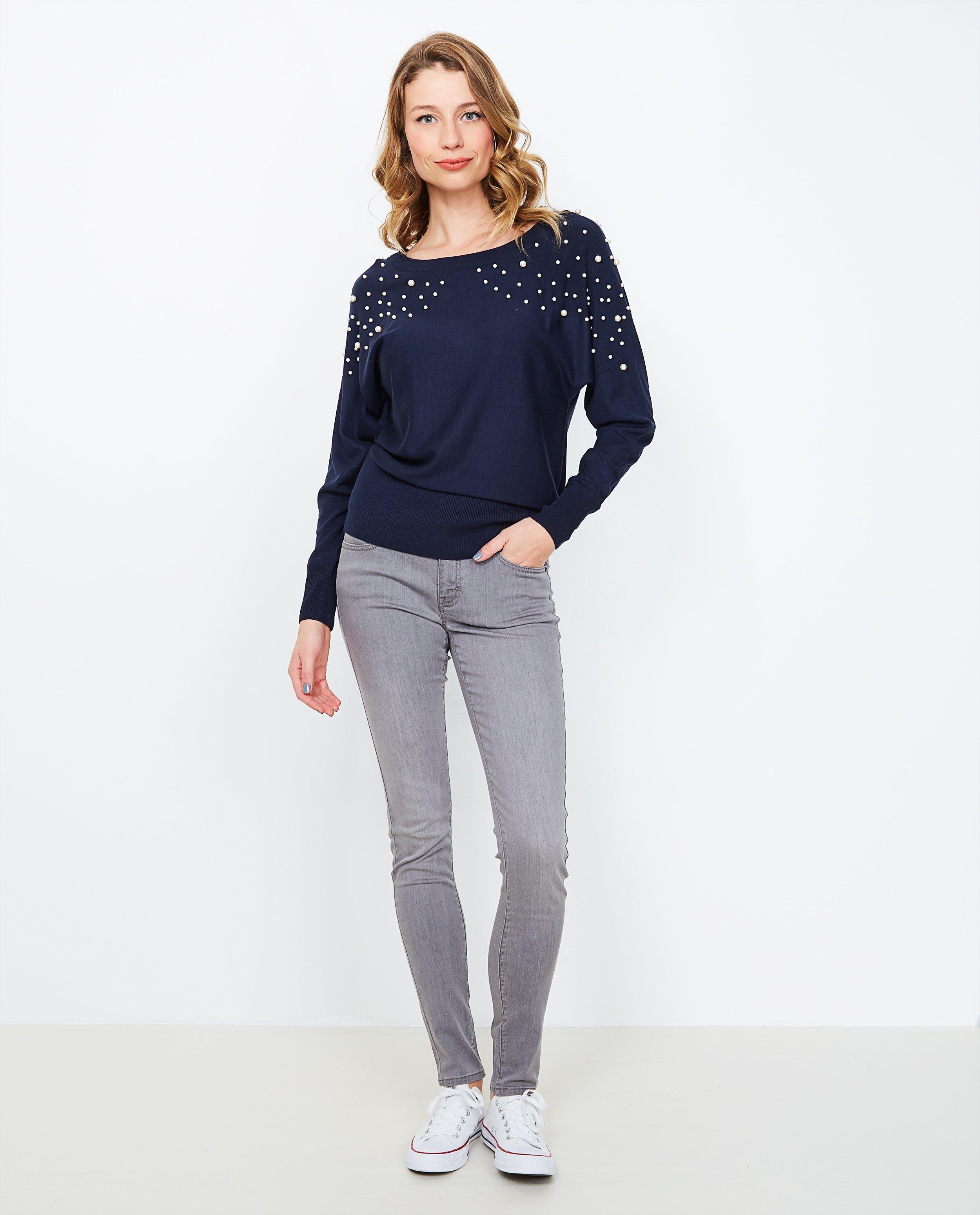 Jeans - Jeans skinny gris