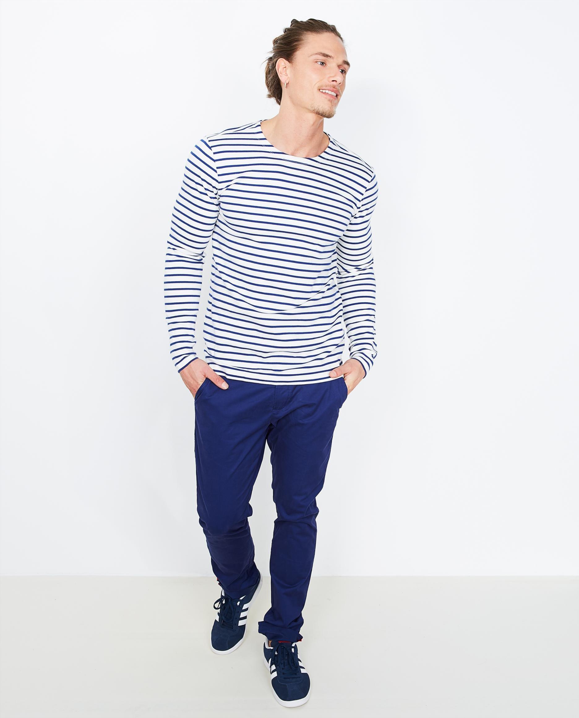 Gestreepte trui - in blauw en wit, Hampton Bays - Hampton Bays