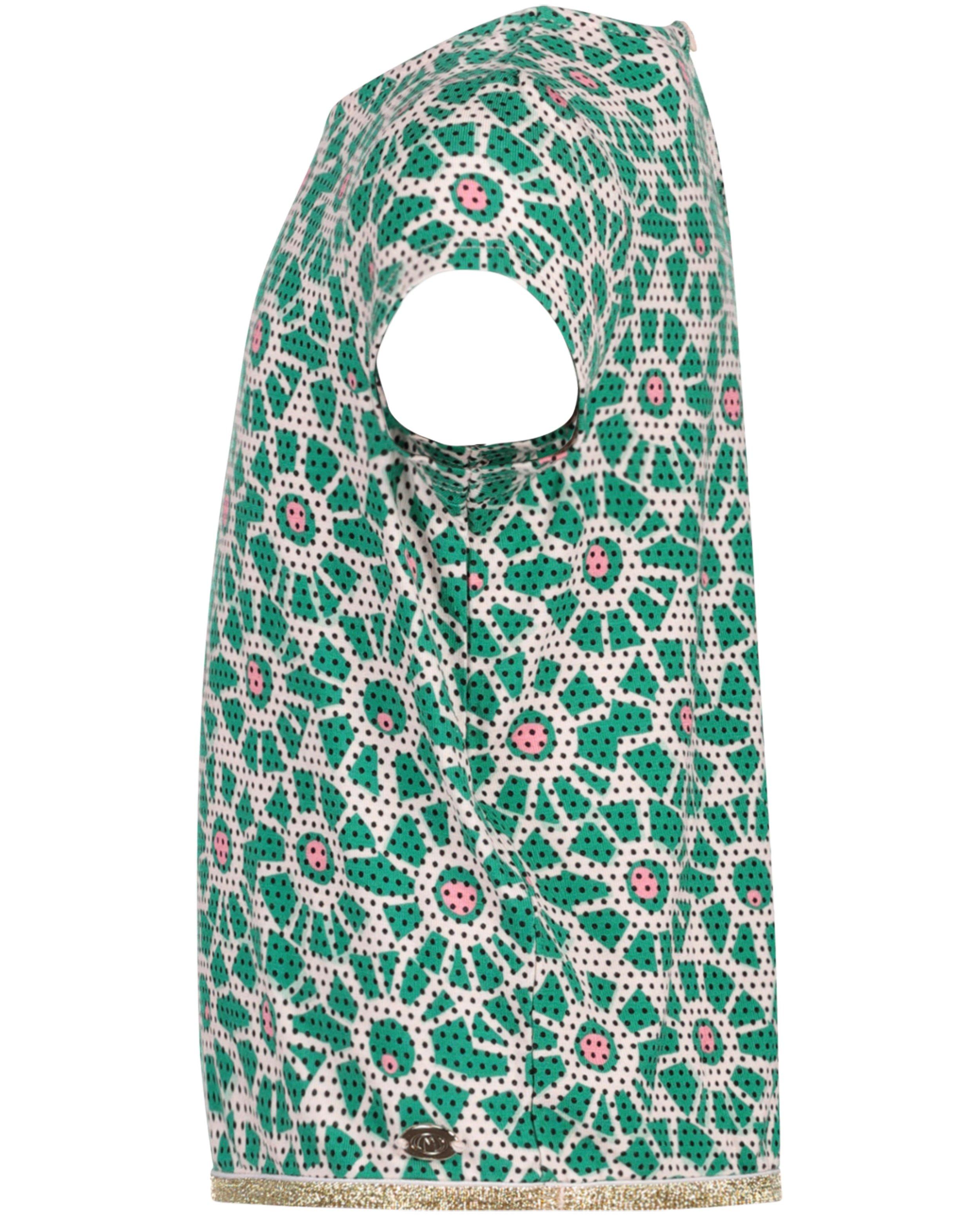 T-shirts - Groen-witte blouse