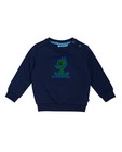 Nachtblauwe sweater - met reliëfprint, Bumba - Bumba