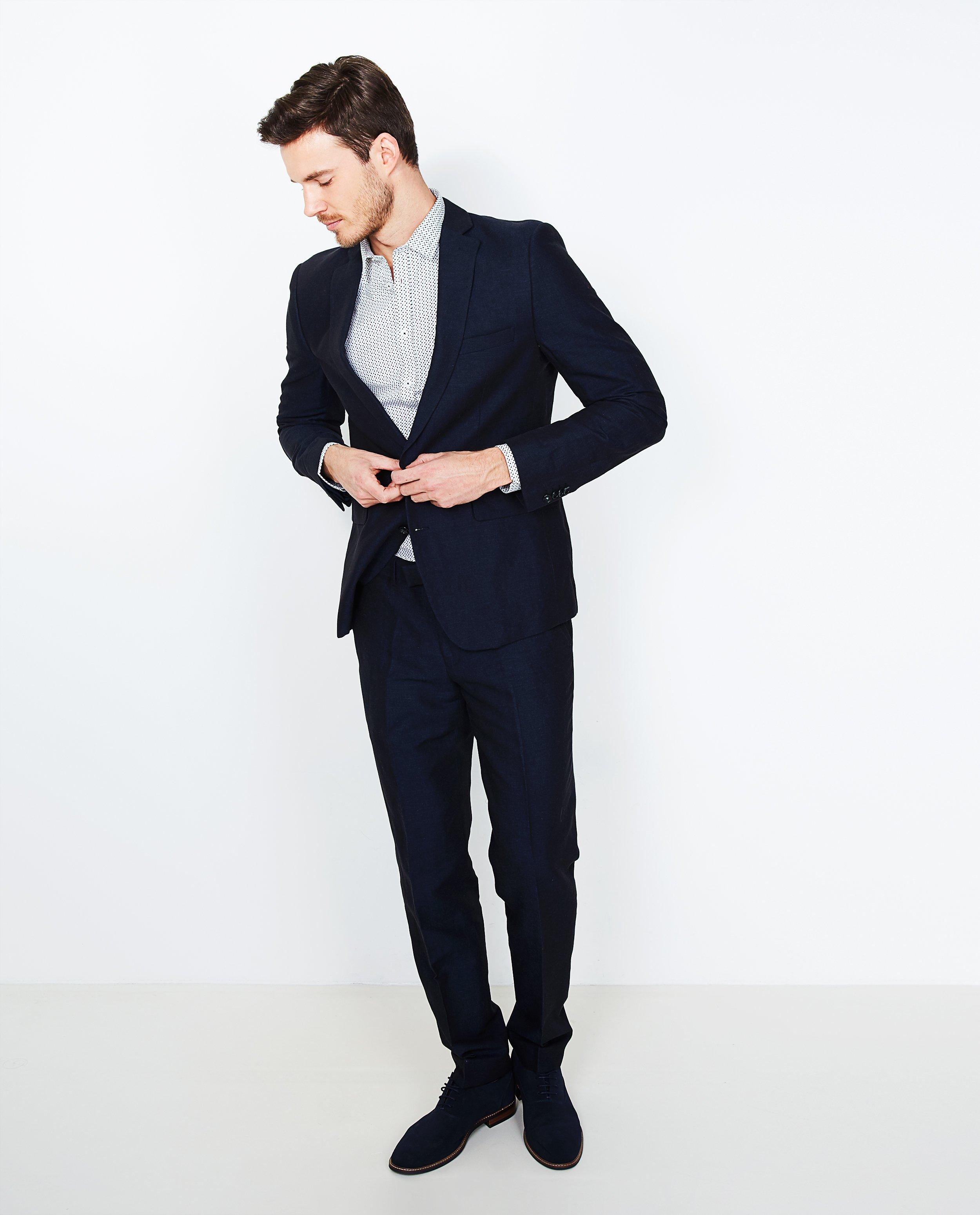 Nachtblauwe blazer - met jeanslook - JBC
