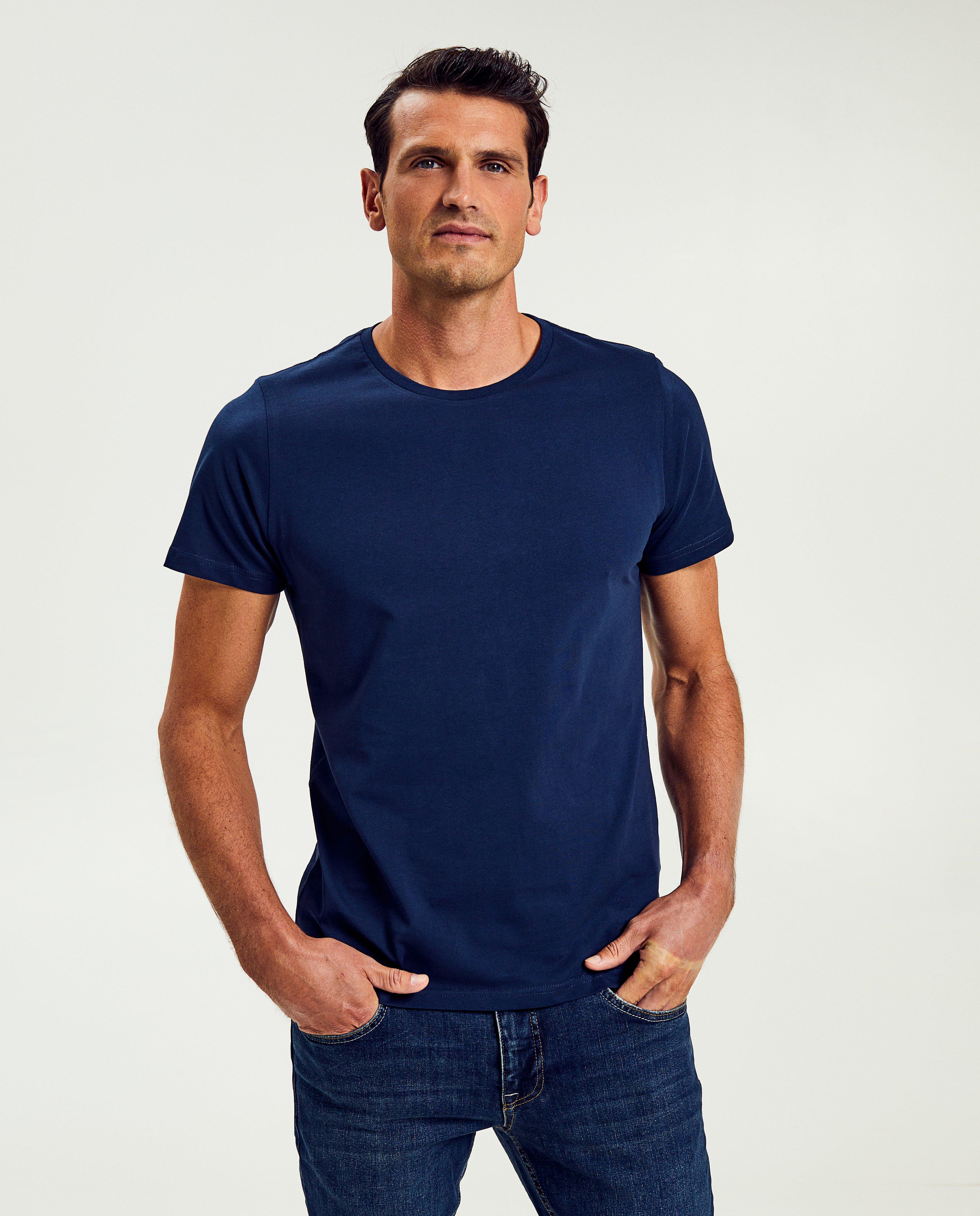 T-shirt bleu foncé - col rond - JBC