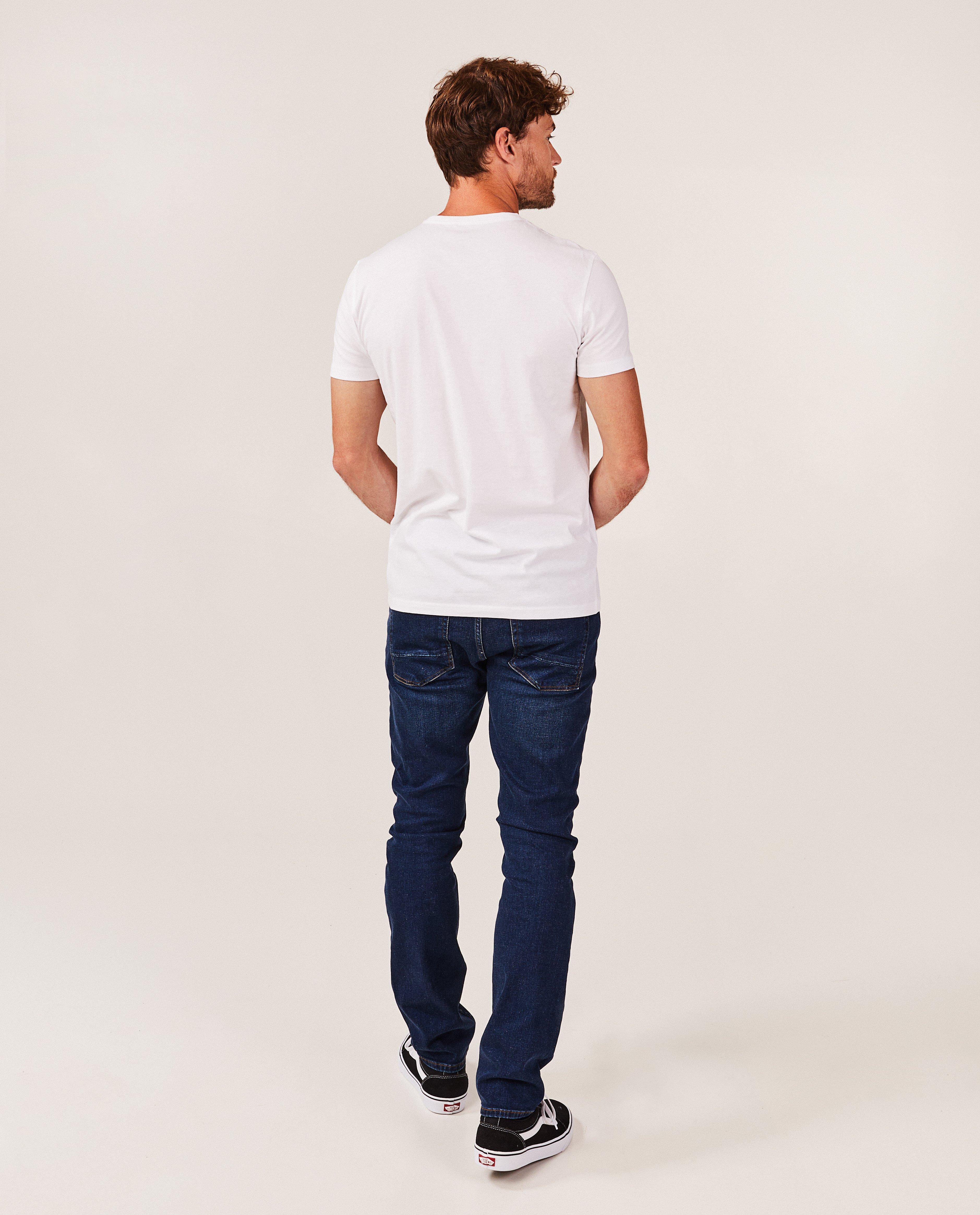 T-shirt blanc en coton bio, col en V - D&eacute;tails du produit - blanc - image num&eacute;ro 3