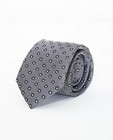 Cravate noire et blanche - soie, imprimé floral - Iveo