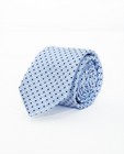 Cravate bleu clair, soie - imprimé géométrique - Iveo