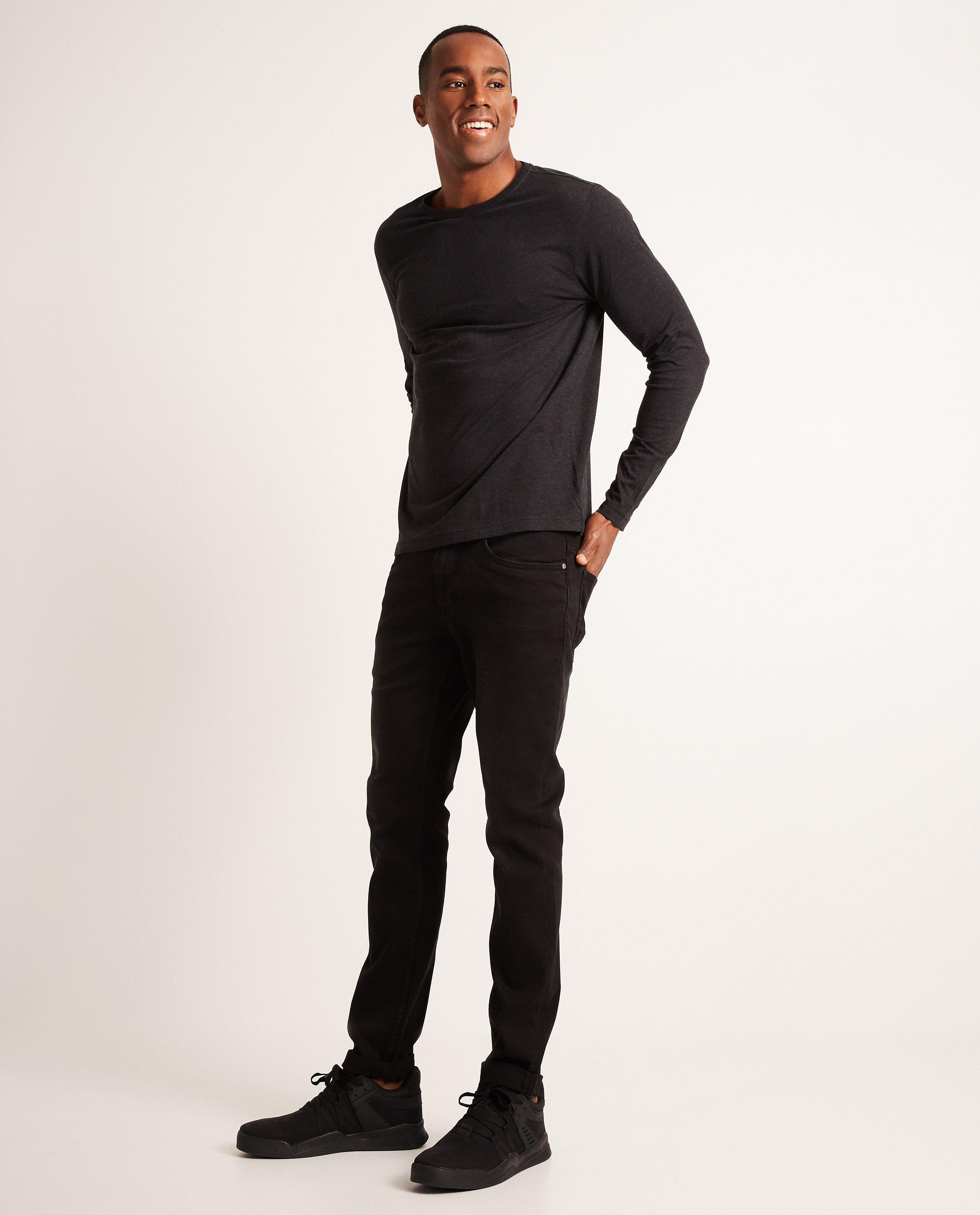 T-shirt à longues manches - gris foncé, en coton bio - JBC