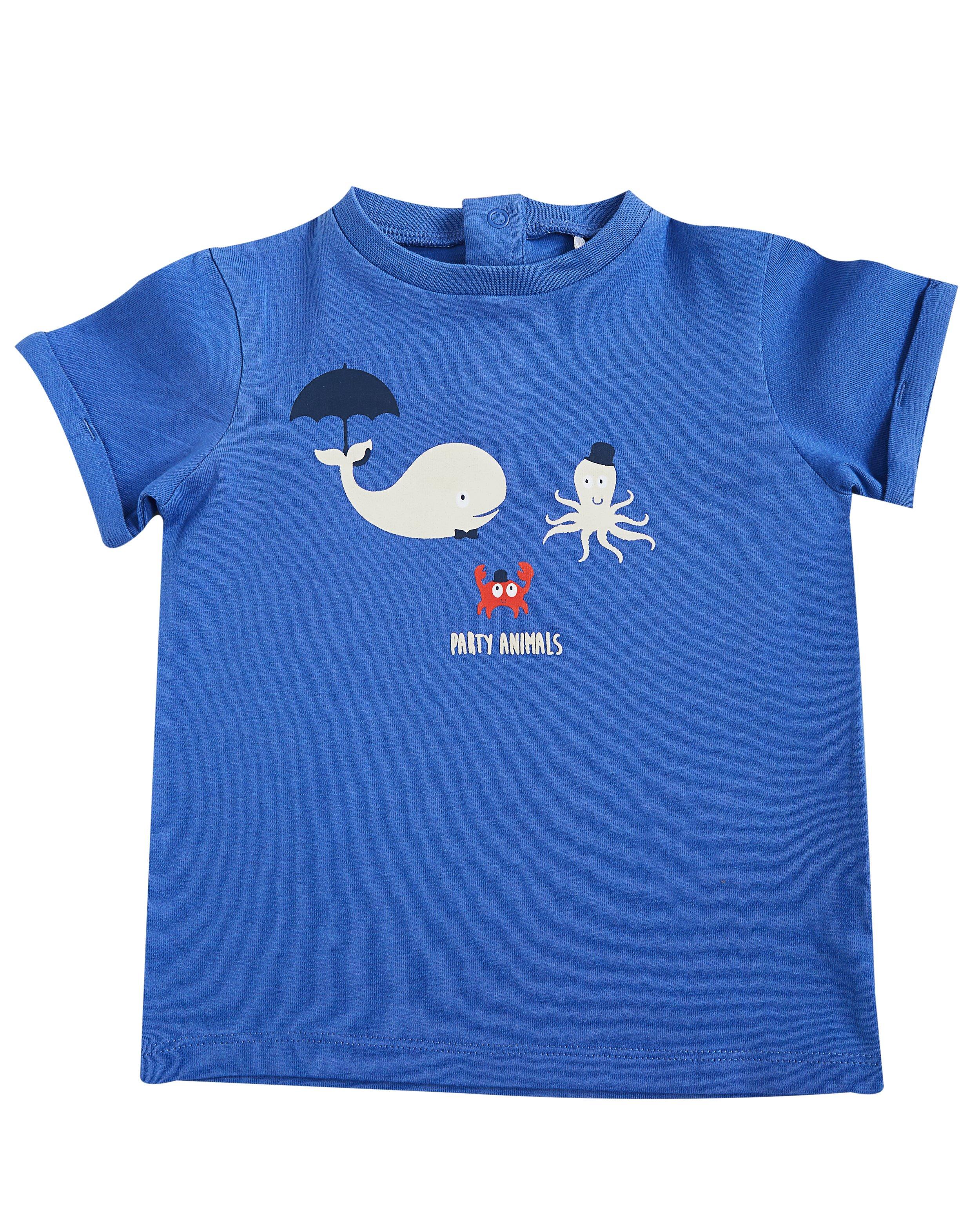 Lavendelblauw T shirt