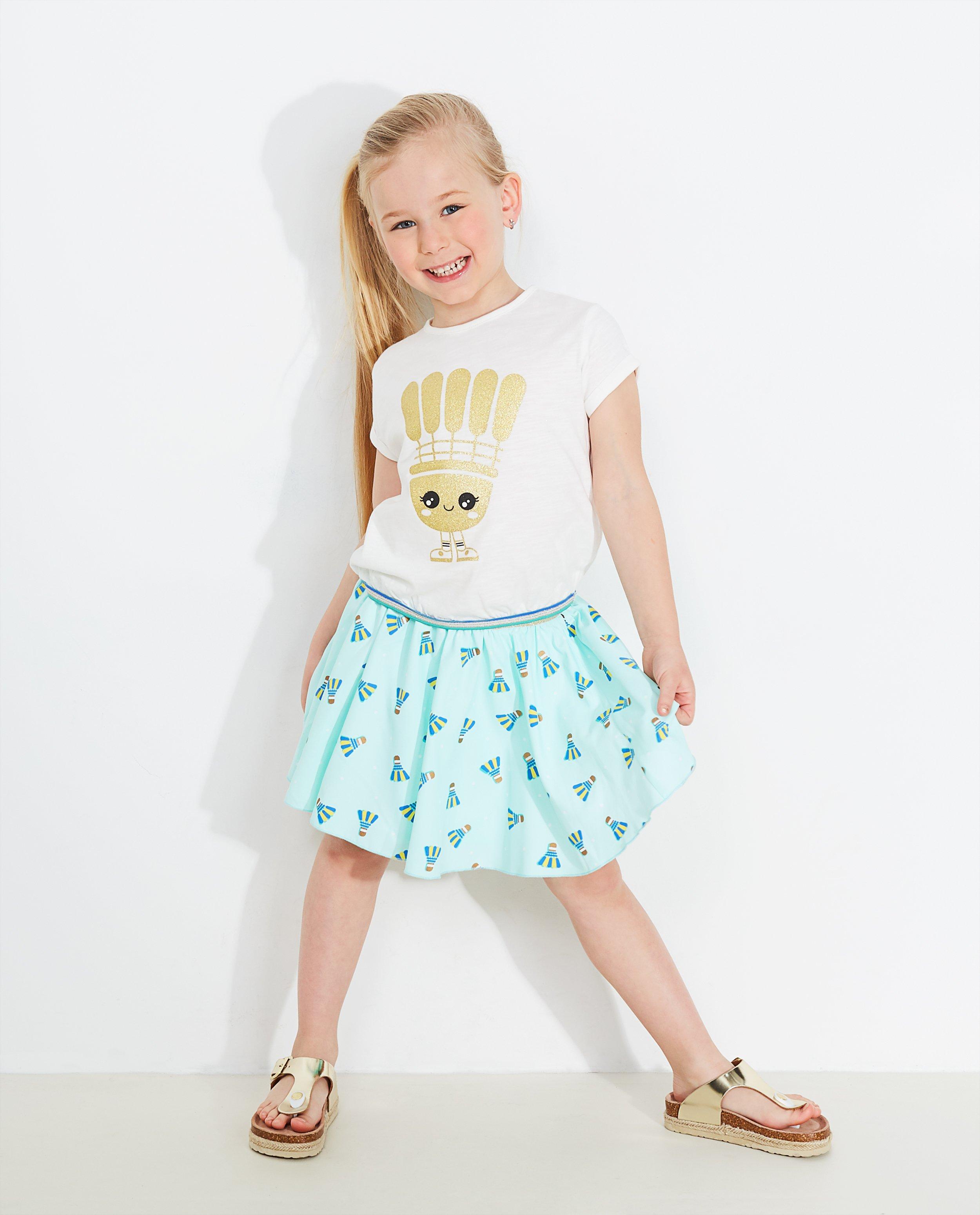 T-shirt met glitterprint - in roomwit - JBC