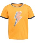 Swipe T-shirt met bliksem - in oranje - JBC