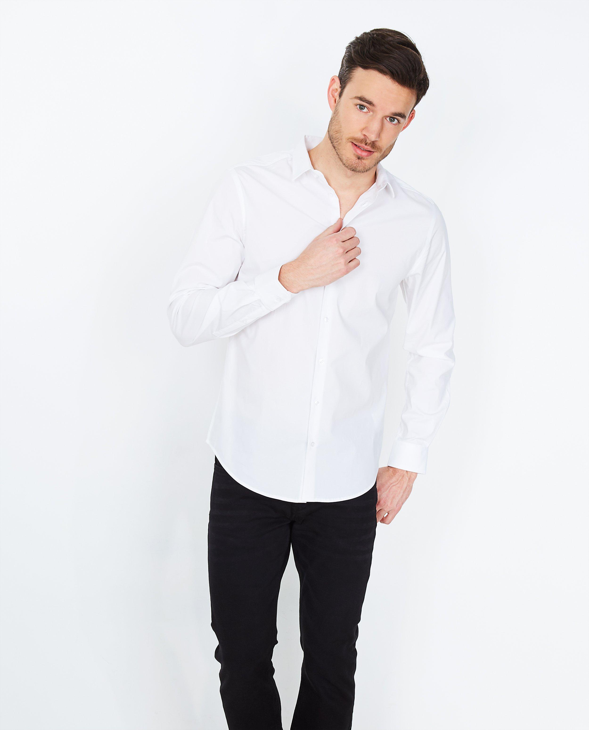 Chemise blanc slim fit - D&eacute;tails du produit - blanc - image num&eacute;ro 1