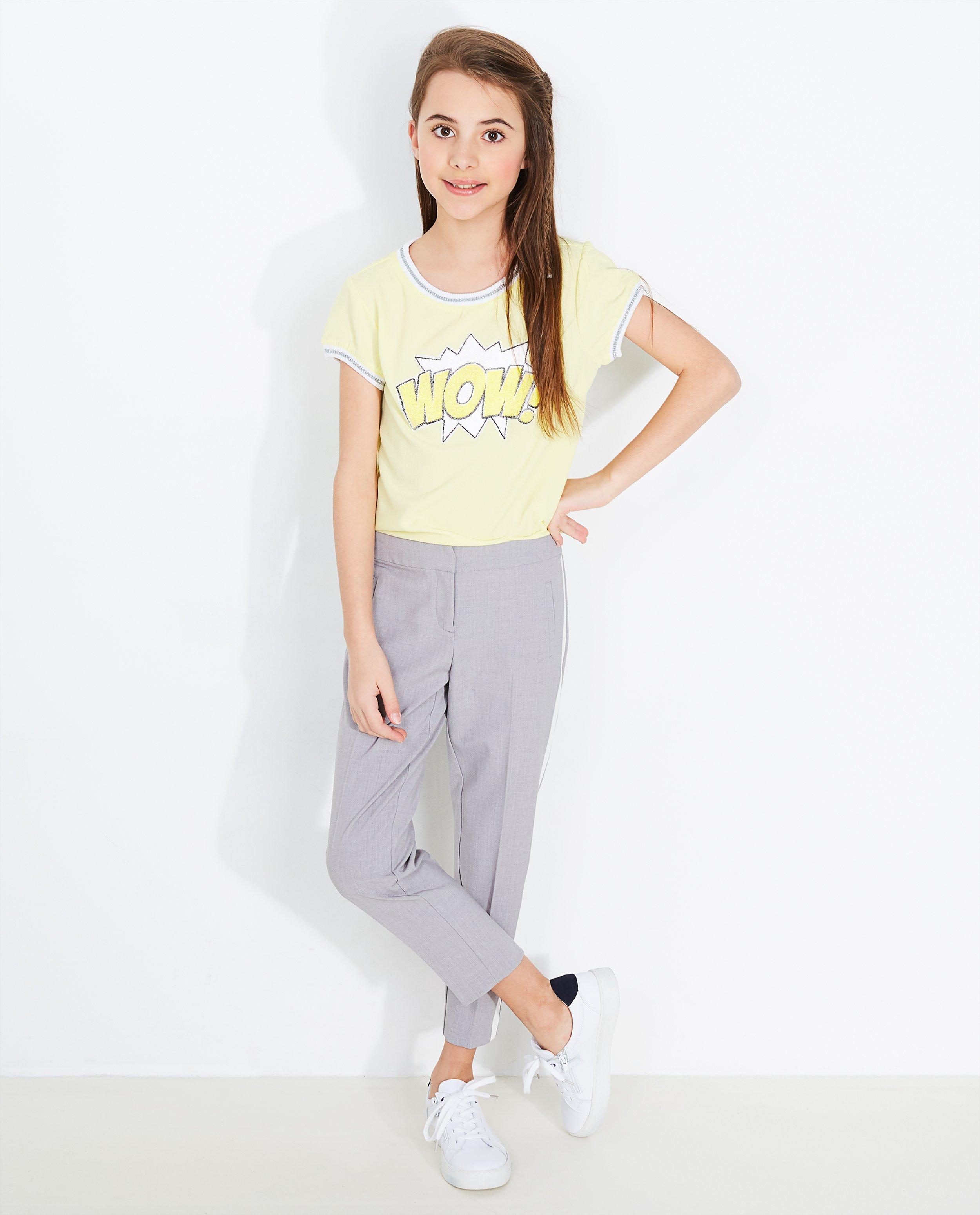 Lichtgele blouse - met popart print - Groggy