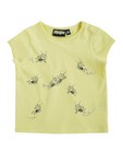 Lichtgeel T-shirt - met glitterprint, Maya - Maya