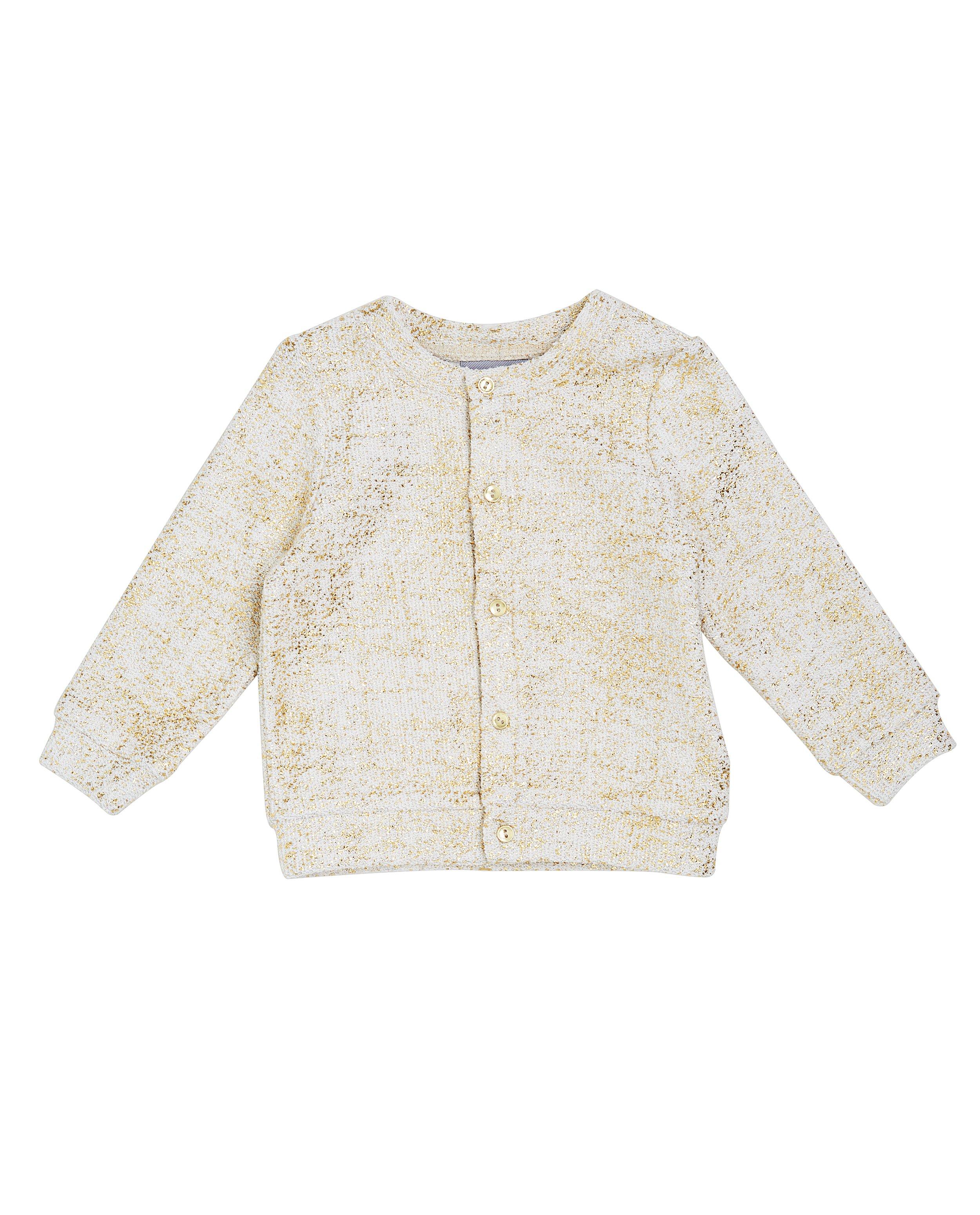 Roomwit boucl&eacute; vest - Product Detail - donkergeel - afbeelding nummer 1