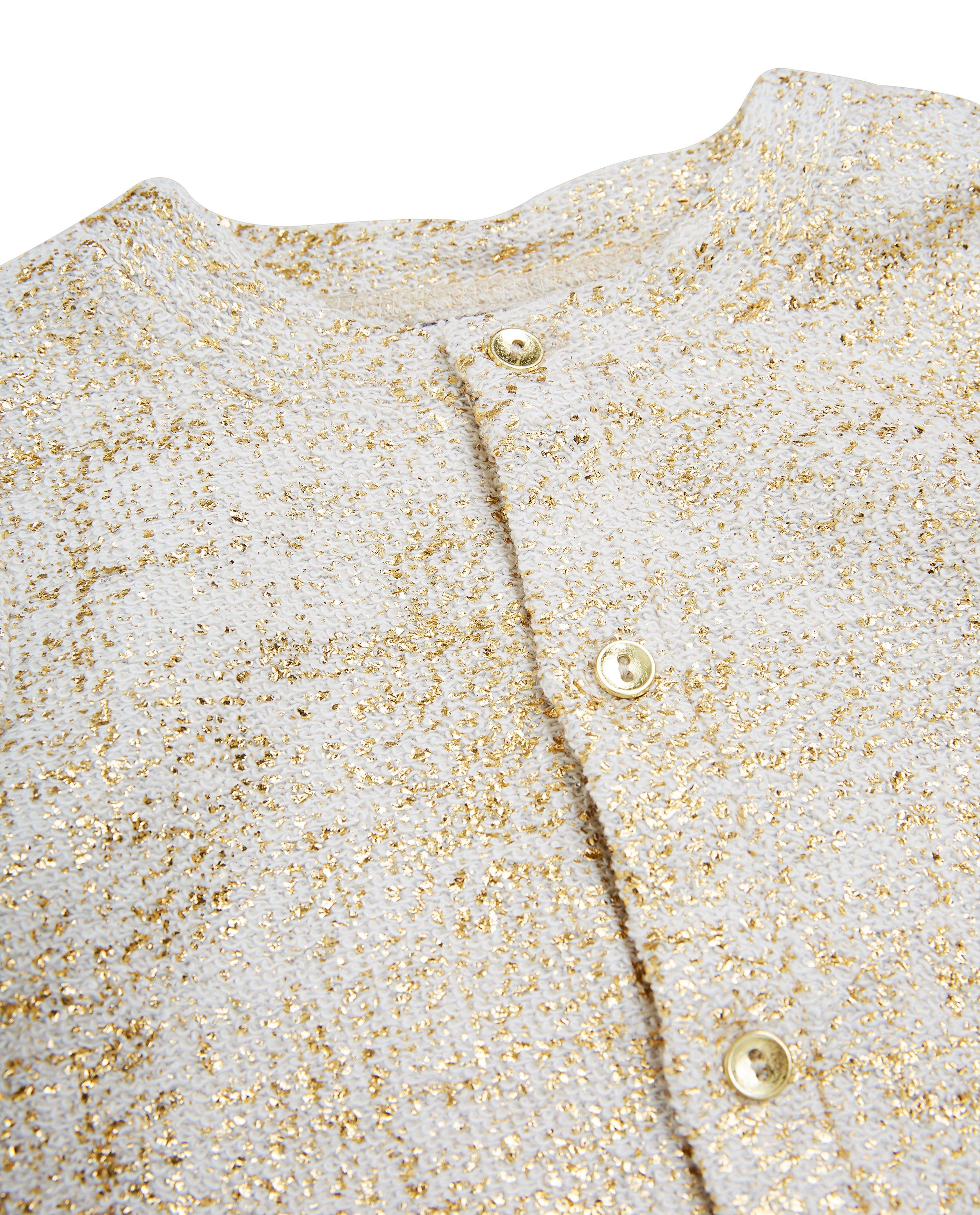 Roomwit boucl&eacute; vest - Product Detail - donkergeel - afbeelding nummer 3