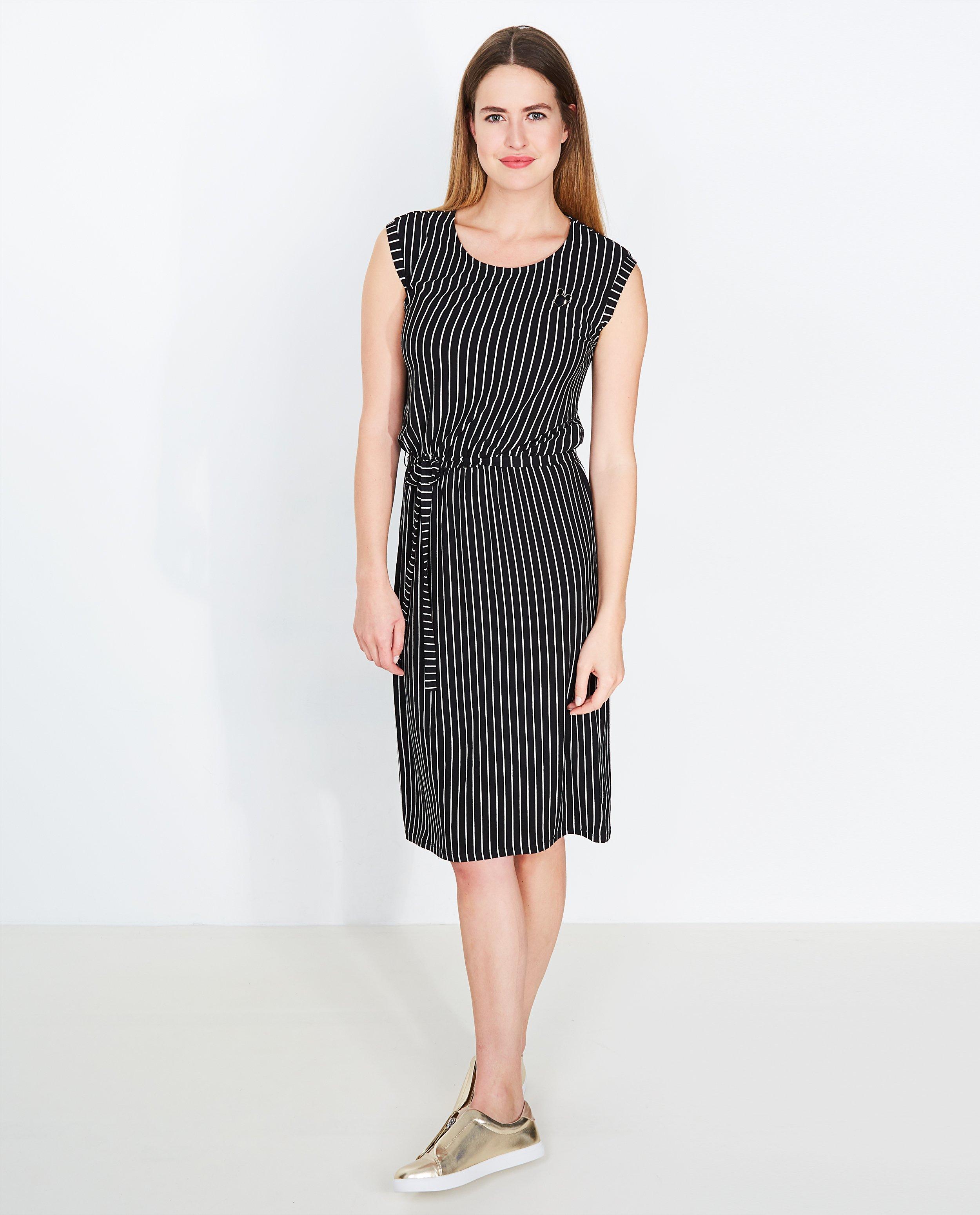 Robes - Robe noire rayée