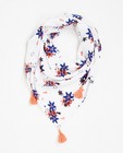 Roomwitte sjaal - met floral print, Heidi - Heidi