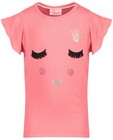 T-shirts - Roze T-shirt met wimpers