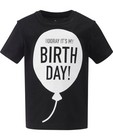 T-shirt d’anniversaire  - noir, ballon et inscription - JBC