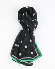 Zwart-witte sjaal - met polkadotprint - JBC