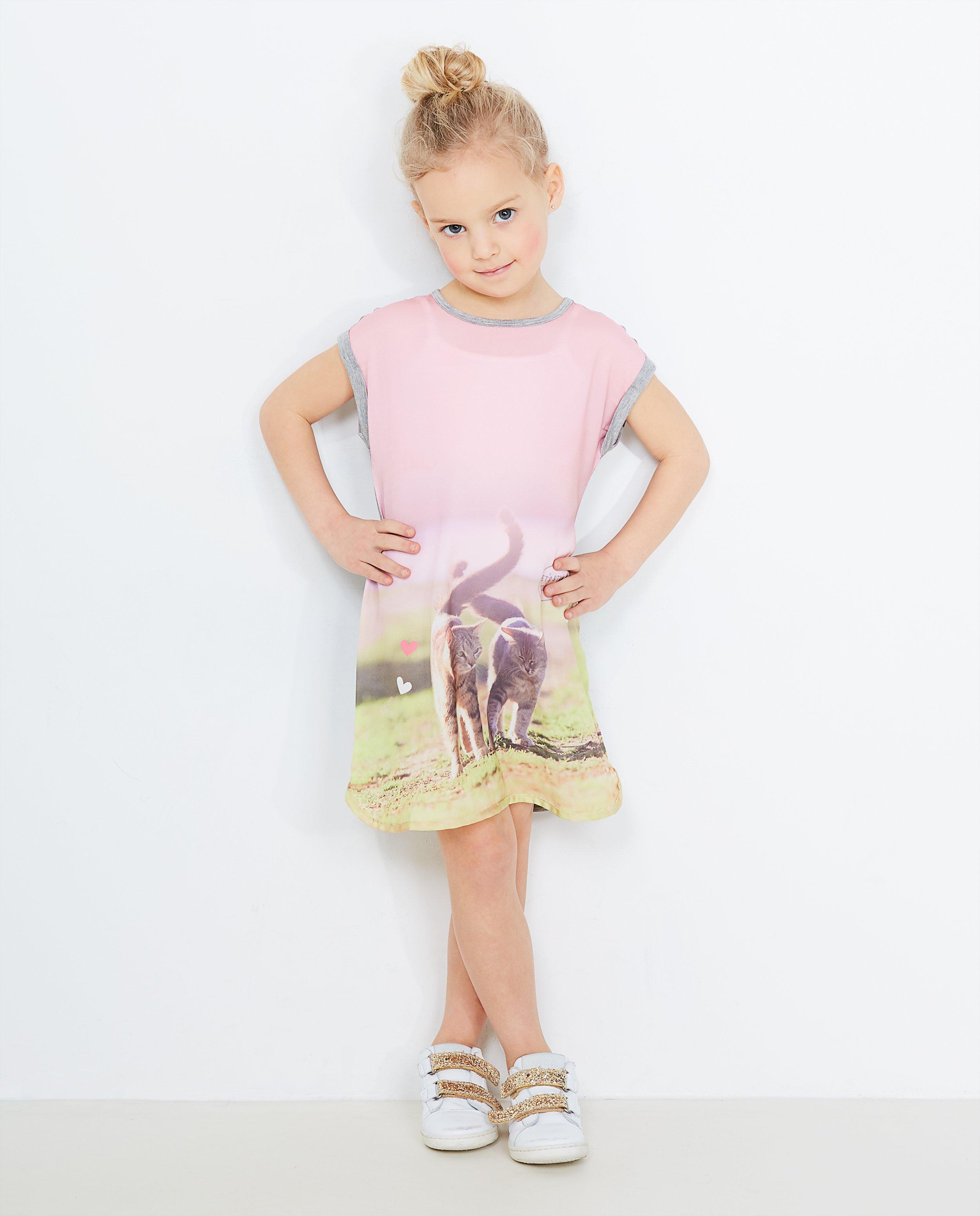 Jurkje met fotoprint - in roze en grijs, BESTies - Besties