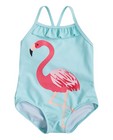 IJsblauw badpak - met flamingoprint - JBC