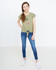 T-shirt met glitterprint - in kaki, Soy Luna - Luna