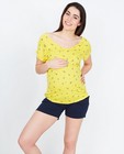 T-shirt jaune vif - imprimé sur toute la surface - Joli Ronde